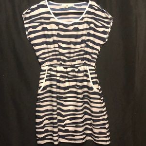 Navy and white dress